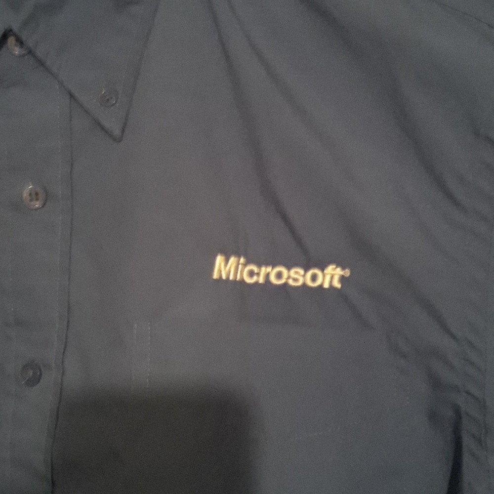 Microsoft logo button down